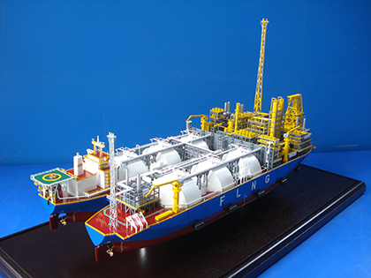 Twin FLNG ship Model